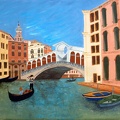 Le pont de Rialto __ Venise Acrylique Marianne FATY